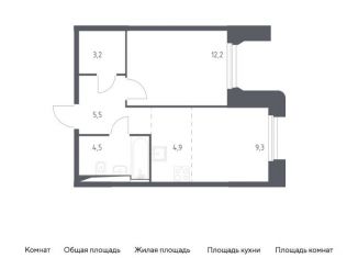 Продаю 1-комнатную квартиру, 39.6 м2, Московская область, жилой комплекс Заречье Парк, к3.2