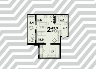 Продам 1-комнатную квартиру, 49.7 м2, Волгоградская область