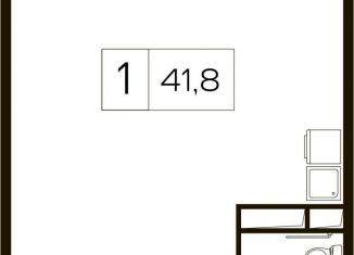 1-ком. квартира на продажу, 41.8 м2, Одинцово, Вокзальная улица, 31А, ЖК Сердце Одинцово