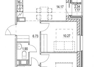 Продам 2-комнатную квартиру, 50 м2, Санкт-Петербург, метро Площадь Мужества