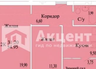 Продажа 2-комнатной квартиры, 55 м2, Кохма, улица Александра Кувшинова