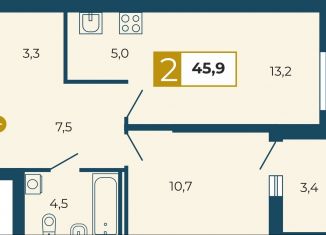 Продажа 1-ком. квартиры, 45.9 м2, Екатеринбург, метро Площадь 1905 года