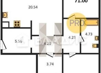 Продаю двухкомнатную квартиру, 71 м2, Зеленоградск, Приморская улица, 31к1, ЖК Прибалтийская ривьера