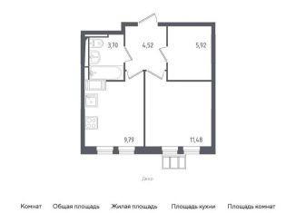 Продается однокомнатная квартира, 35.4 м2, Московская область, Взлётная улица, 2