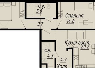 Продается 2-комнатная квартира, 71.6 м2, Санкт-Петербург, муниципальный округ Аптекарский Остров