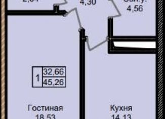 Продаю 1-комнатную квартиру, 41 м2, Нальчик, Профсоюзная улица, 218, район Дубки