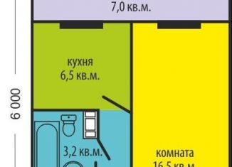 1-комнатная квартира на продажу, 35.6 м2, Челябинская область, Электростальская улица, 20