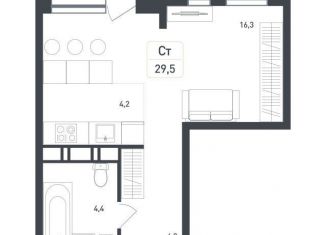 Квартира на продажу студия, 29.5 м2, Московская область, жилой квартал Новая Щербинка, 18