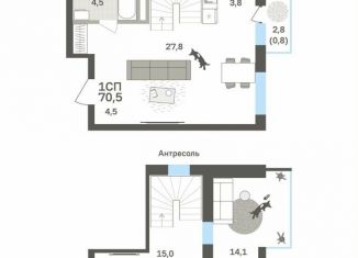 Продается 1-ком. квартира, 70.5 м2, Пермь, Мотовилихинский район