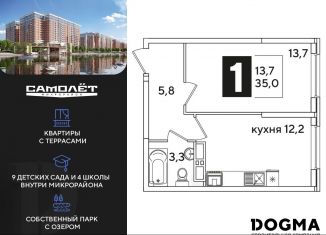 Продажа 1-комнатной квартиры, 35 м2, Краснодар, Прикубанский округ