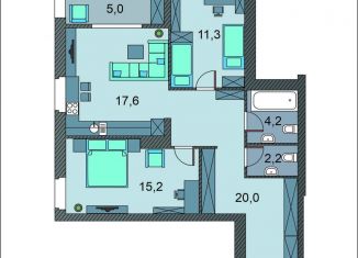 Продается 2-ком. квартира, 72.3 м2, Волгоград, Советский район