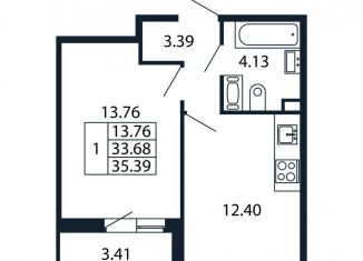 Продается 1-ком. квартира, 37.1 м2, Санкт-Петербург, Арцеуловская аллея, 7к1