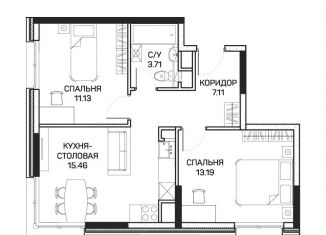 Продается двухкомнатная квартира, 50.8 м2, Москва, метро Бибирево, улица Корнейчука, 27