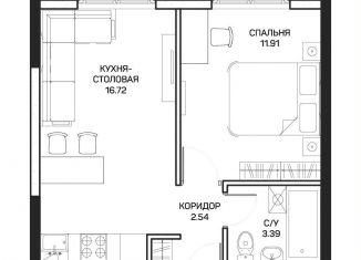 Продается однокомнатная квартира, 34.6 м2, Москва, улица Корнейчука, 27с7, район Бибирево