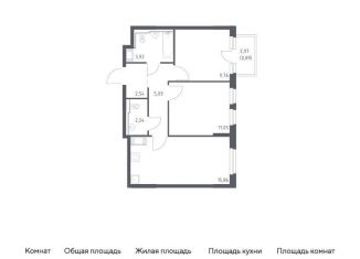 Продается двухкомнатная квартира, 51.4 м2, Колпино