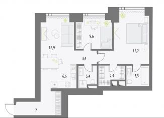 Продажа 2-комнатной квартиры, 68 м2, Москва, метро Бутырская, Огородный проезд, 4с1