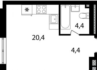 Продается квартира студия, 29.2 м2, Москва, Михалковская улица, 48с8, Головинский район