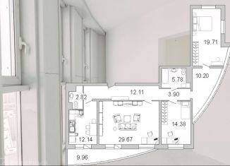 Продаю трехкомнатную квартиру, 114.8 м2, Санкт-Петербург, проспект Просвещения, ЖК Лондон Парк