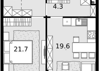 1-ком. квартира на продажу, 55.6 м2, Москва, Отрадная улица, 4А