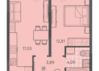 Продается 1-комнатная квартира, 40.1 м2, Краснодар