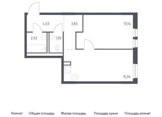 Продается однокомнатная квартира, 42.3 м2, Ленинградская область, Невская Долина, 1.3