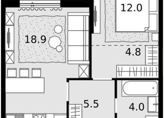 Продам однокомнатную квартиру, 45.2 м2, Москва, Отрадная улица, 4А