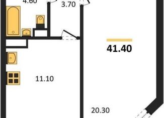 Продам 1-комнатную квартиру, 41.4 м2, Воронежская область, бульвар 70 лет Победы, 5