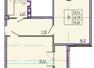 Продаю 1-комнатную квартиру, 50.5 м2, Ростовская область, улица Калинина, 10