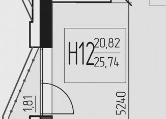 1-ком. квартира на продажу, 26 м2, Одинцово, улица Чистяковой, 8с2