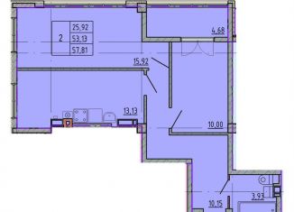 Продажа двухкомнатной квартиры, 57.8 м2, Ростовская область, улица Калинина, 10