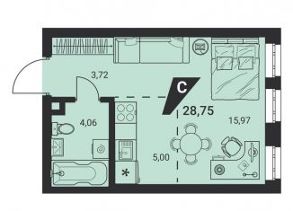 Продается квартира студия, 28.8 м2, Екатеринбург, Монтёрская улица, 8