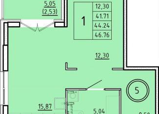 Продается 1-комнатная квартира, 41.7 м2, Санкт-Петербург