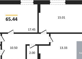 Продаю 2-ком. квартиру, 65.4 м2, Воронеж, Ленинский район, Донбасская улица, 25к2