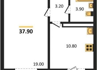 Продам однокомнатную квартиру, 37.9 м2, Воронеж, улица Шидловского, 28