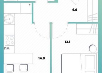 Продается однокомнатная квартира, 50.8 м2, Москва, ЮВАО