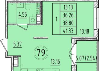 Продам 1-ком. квартиру, 36.3 м2, Санкт-Петербург