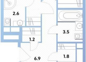 Продаю двухкомнатную квартиру, 58.1 м2, Москва, ЖК Баланс