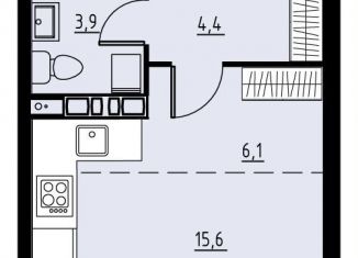 Продается квартира студия, 30 м2, село Фролы