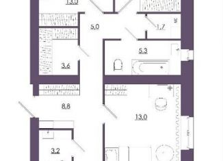 Продается 3-комнатная квартира, 110.5 м2, Смоленск