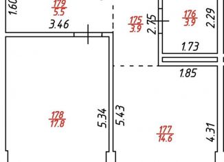 Продажа 1-ком. квартиры, 45.7 м2, село Мысхако, Любимый переулок, 14к2