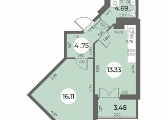 Продажа 1-ком. квартиры, 40 м2, Санкт-Петербург, метро Автово