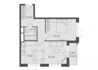 Продается 2-ком. квартира, 48.8 м2, Москва, Электролитный проезд, 7, ЖК ТопХиллз