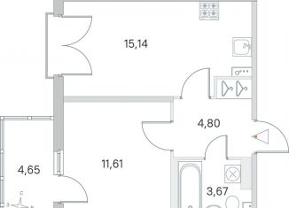 Продается 1-ком. квартира, 36.6 м2, Санкт-Петербург