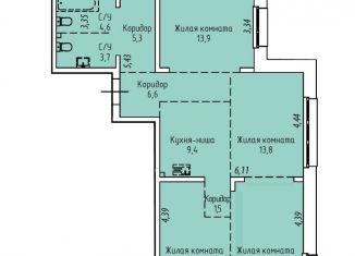 Продаю 4-комнатную квартиру, 85.2 м2, Иркутская область, Култукская улица, 16