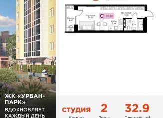 Квартира на продажу студия, 32.9 м2, Тверь, Московский район