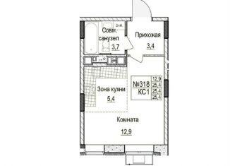 Продаю квартиру студию, 25.4 м2, Татарстан