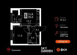 1-ком. квартира на продажу, 35.4 м2, Москва, СЗАО