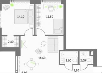 Продается двухкомнатная квартира, 62.7 м2, Москва, Бутырский район, Огородный проезд, 4с1