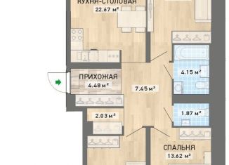 Продам 3-ком. квартиру, 91.3 м2, Екатеринбург, метро Ботаническая