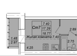 Продается квартира студия, 18.8 м2, Татарстан